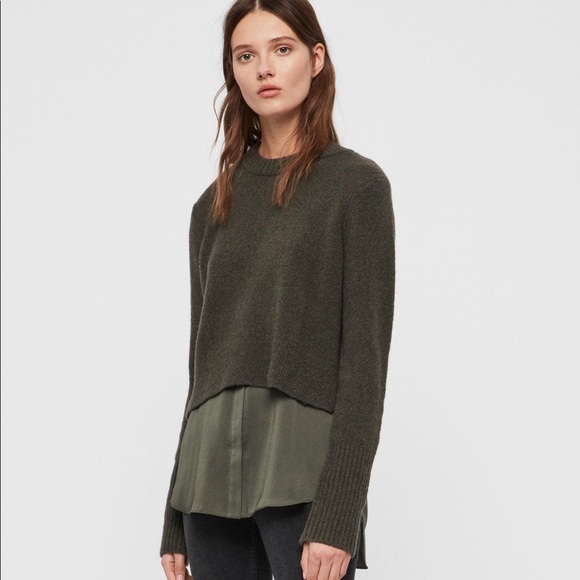 Allsaints Tierny Layered Shirt Sweater 